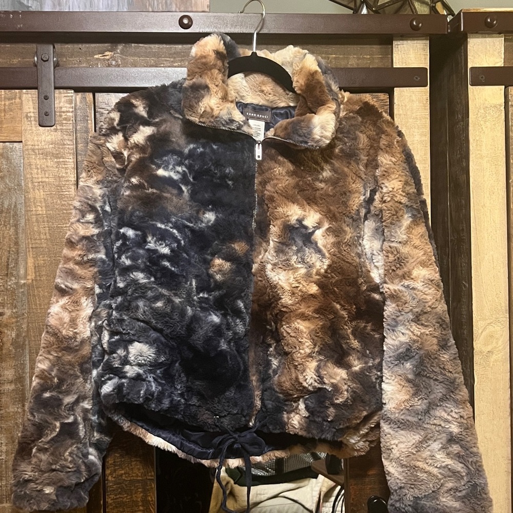Sans Souci Multicolor Faux Fur Jacket